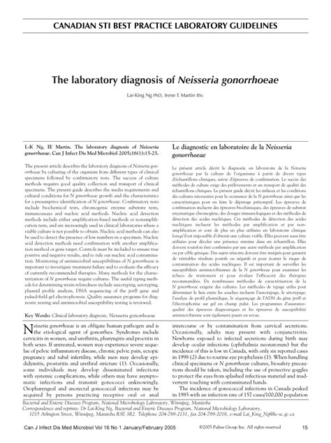 equivocal gonorrhea result|The laboratory diagnosis of Neisseria gonorrhoeae .